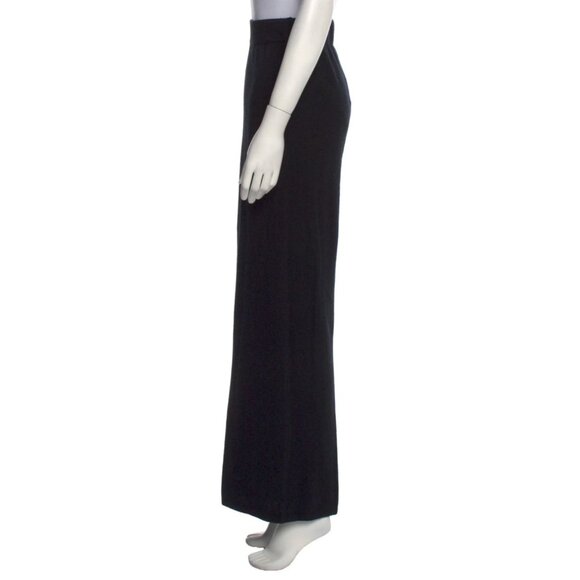 NWOT NEIMAN MARCUS Wide-Leg Pants 3X Straight Cut Pull On Lounge Black Cashmere - Picture 3 of 12